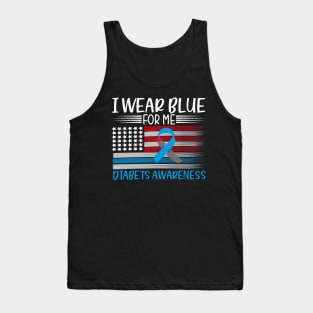 I Wear Blue For Diabetes Awareness Tank Top